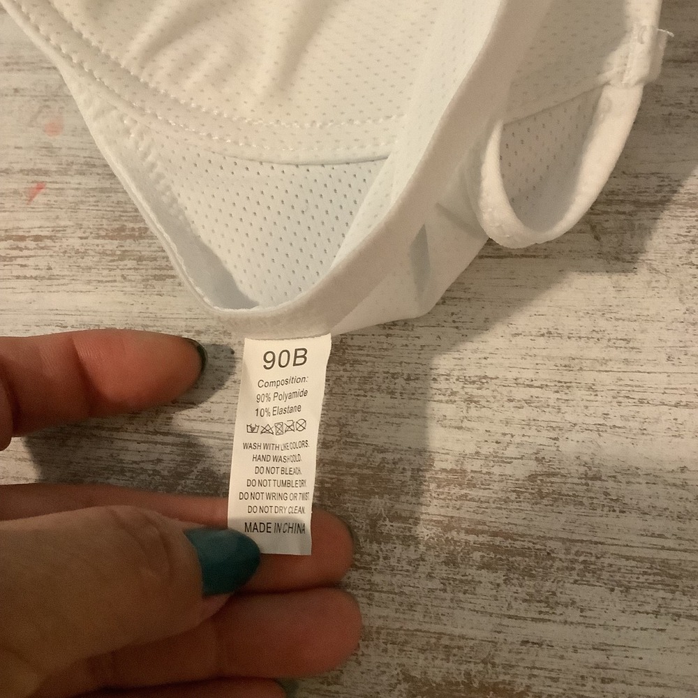 White Padded Push Up Bra 90B (34C) Front Closure - Picture 5 of 9